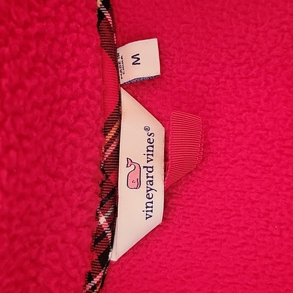 Vineyard Vines Red Sherpa T Snap Style Fleece Pullover Sweater Medium - Picture 2 of 8